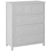 Schoolhouse 4 Drawer Chest in White by Hillsdale Furniture