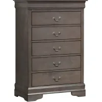 Rossie 5-Drawer Bedroom Chest in Gray by Glory Furniture