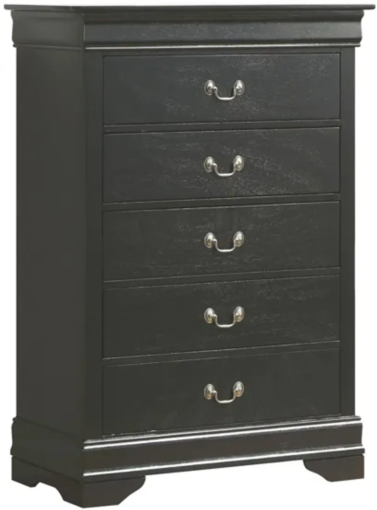 Rossie 5-Drawer Bedroom Chest in Black by Glory Furniture