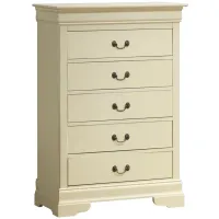 Rossie 5-Drawer Bedroom Chest in Beige by Glory Furniture