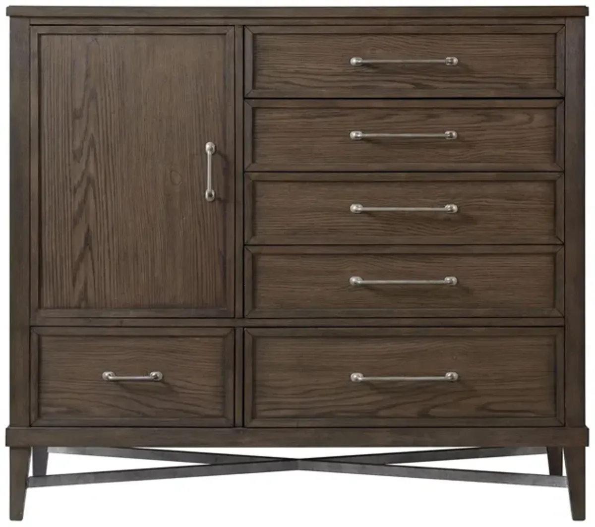 Preston 6 Drawer Gentleman's Chest in Weathered Vintage Oak by Intercon