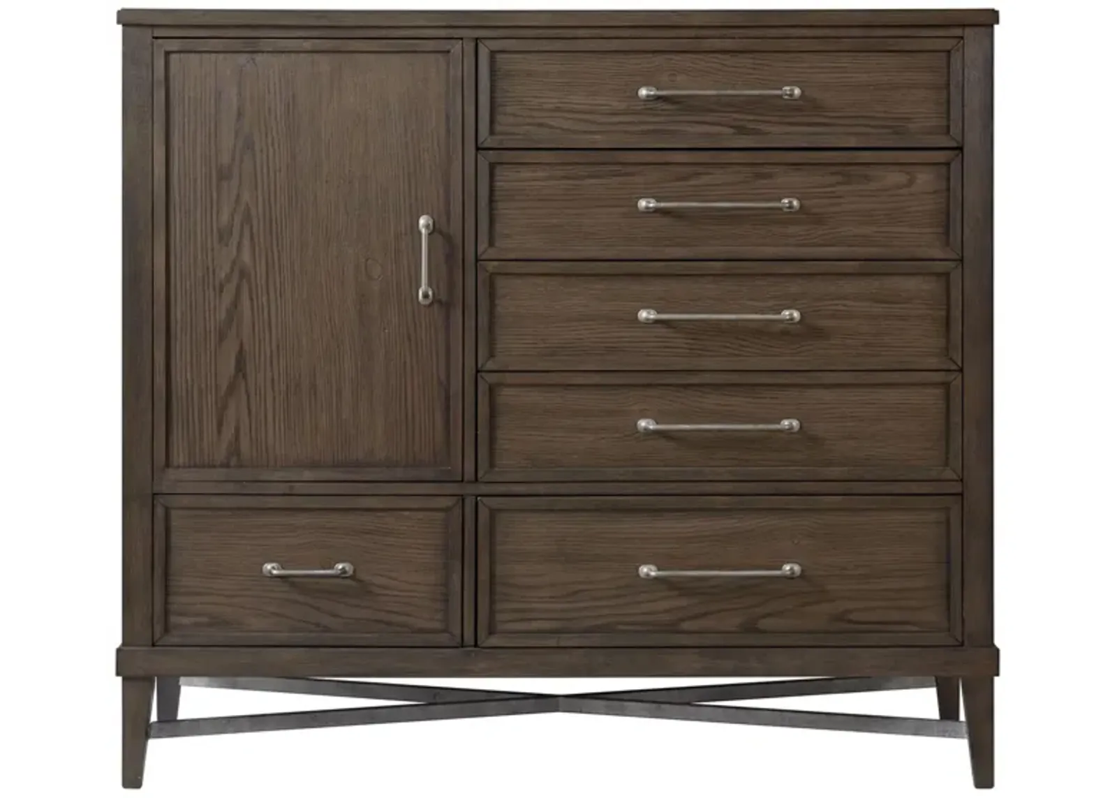 Preston 6 Drawer Gentleman's Chest in Weathered Vintage Oak by Intercon