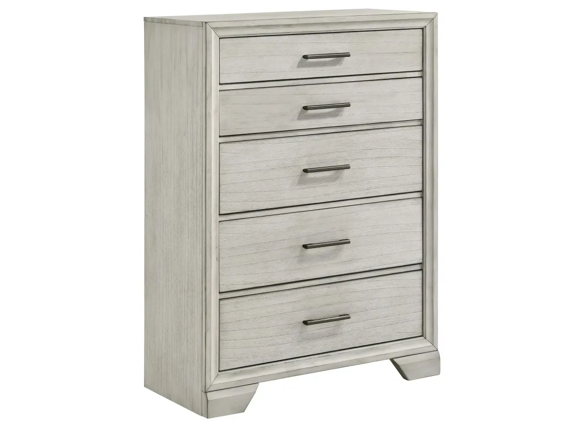 Wegner Bedroom Chest in White Mist by Crown Mark