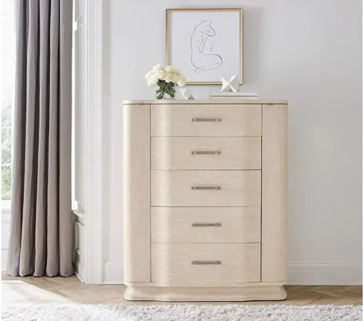 Nouveau Chic Five Drawer Chest