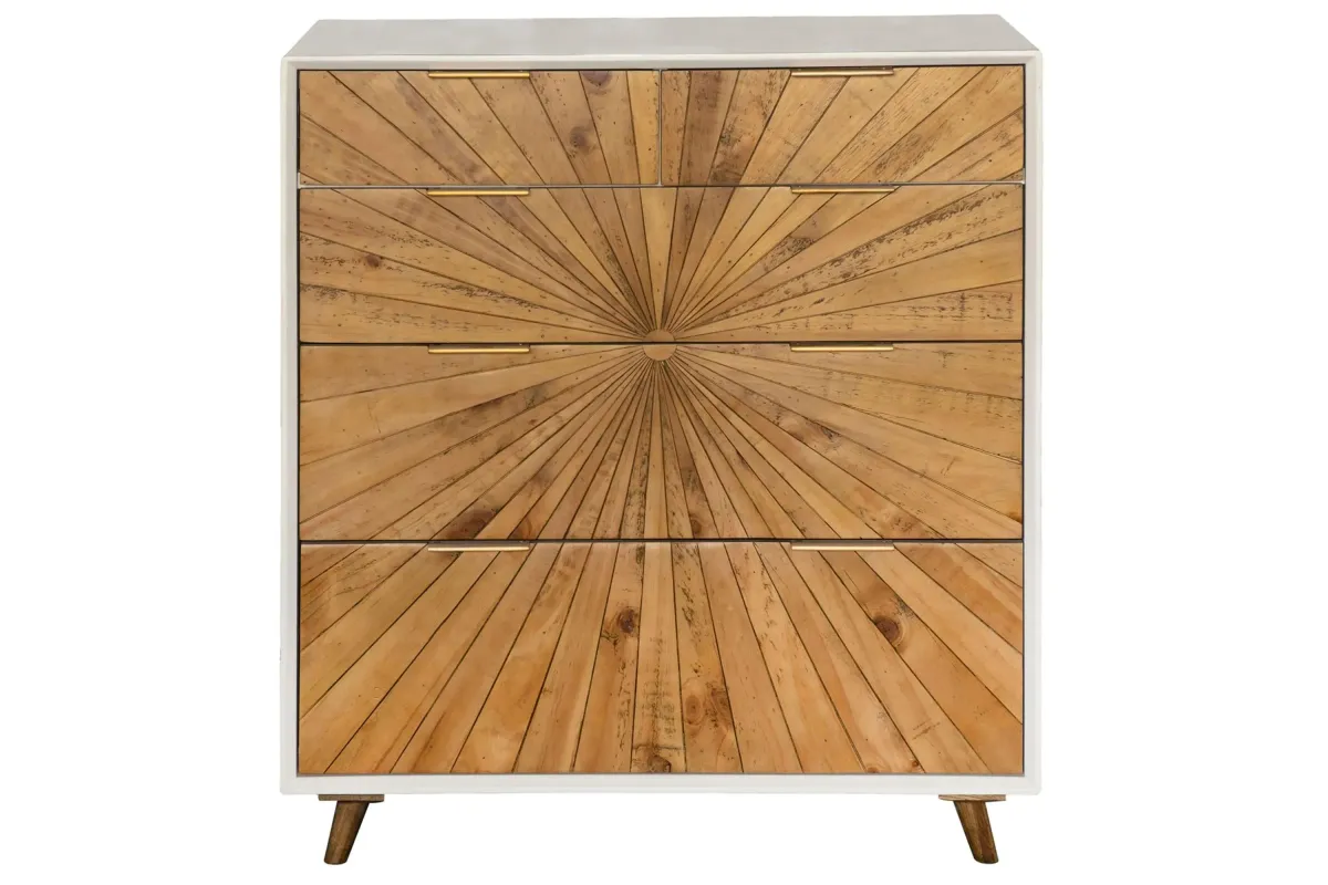 Casablanca Chest in Brown;White by LH Imports Ltd