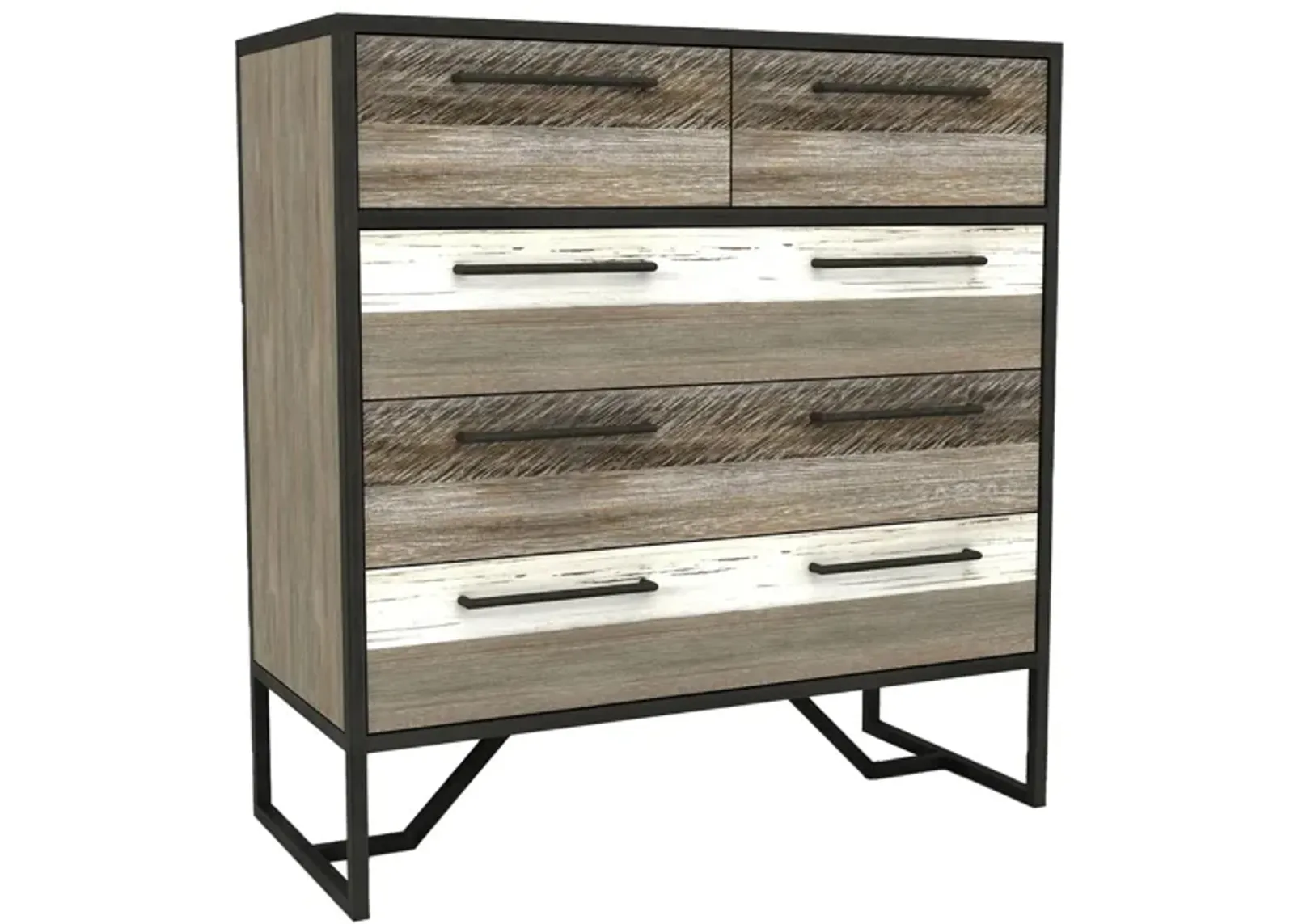 Metro Havana 5-Drawer Chest in Brown, White by LH Imports Ltd