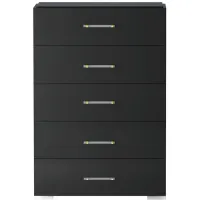 Florence Bedroom Chest in Gloss Black by Chintaly Imports