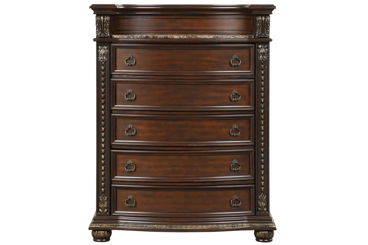 Lucca Chest in Dark Cherry by Glory Furniture