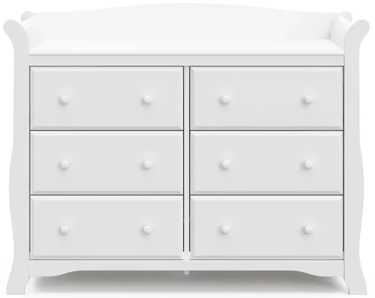 Aval 6-Drawer Dresser in White by Bellanest