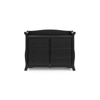 Aval 6-Drawer Dresser in Black by Bellanest