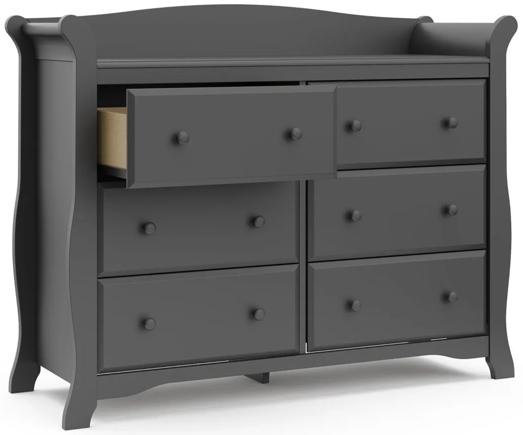 Aval 6-Drawer Dresser in Gray by Bellanest