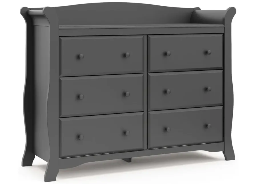Aval 6-Drawer Dresser in Gray by Bellanest