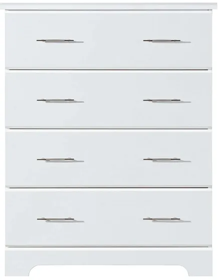 Brooks 4 Drawer Chest in White by Bellanest