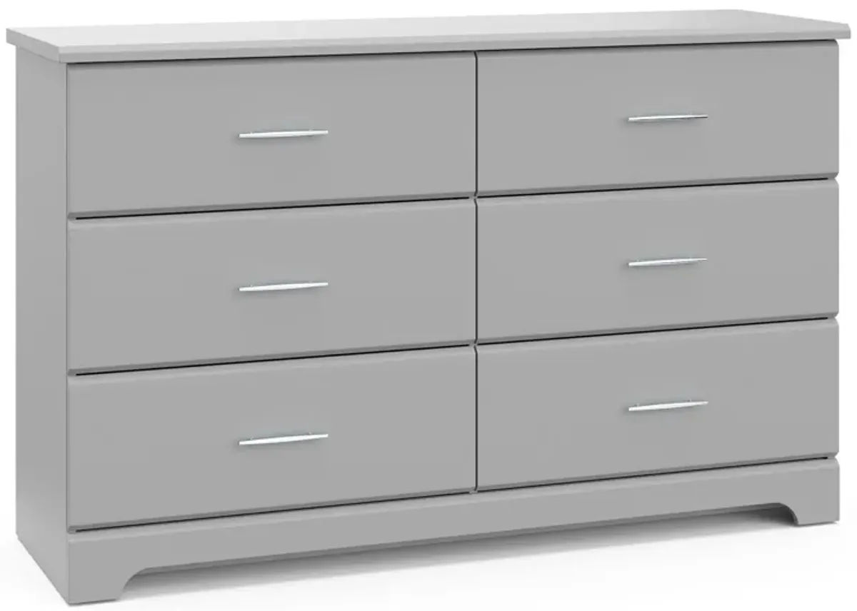 Brooks 6-Drawer Dresser in Pebble Gray by Bellanest