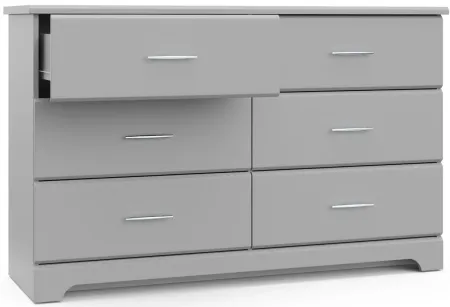 Brooks 6-Drawer Dresser in Pebble Gray by Bellanest