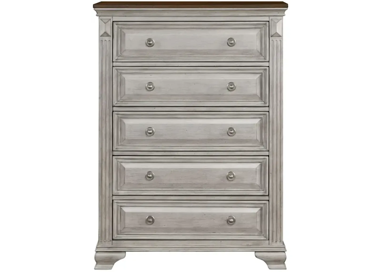 Aria Chest in 2-Tones Finish (Brown and Gray) by Homelegance