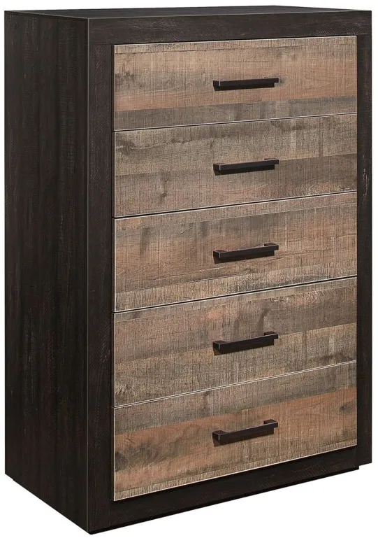 Chad Bedroom Chest in Dark Ebony & Rustic Mahogany by Homelegance