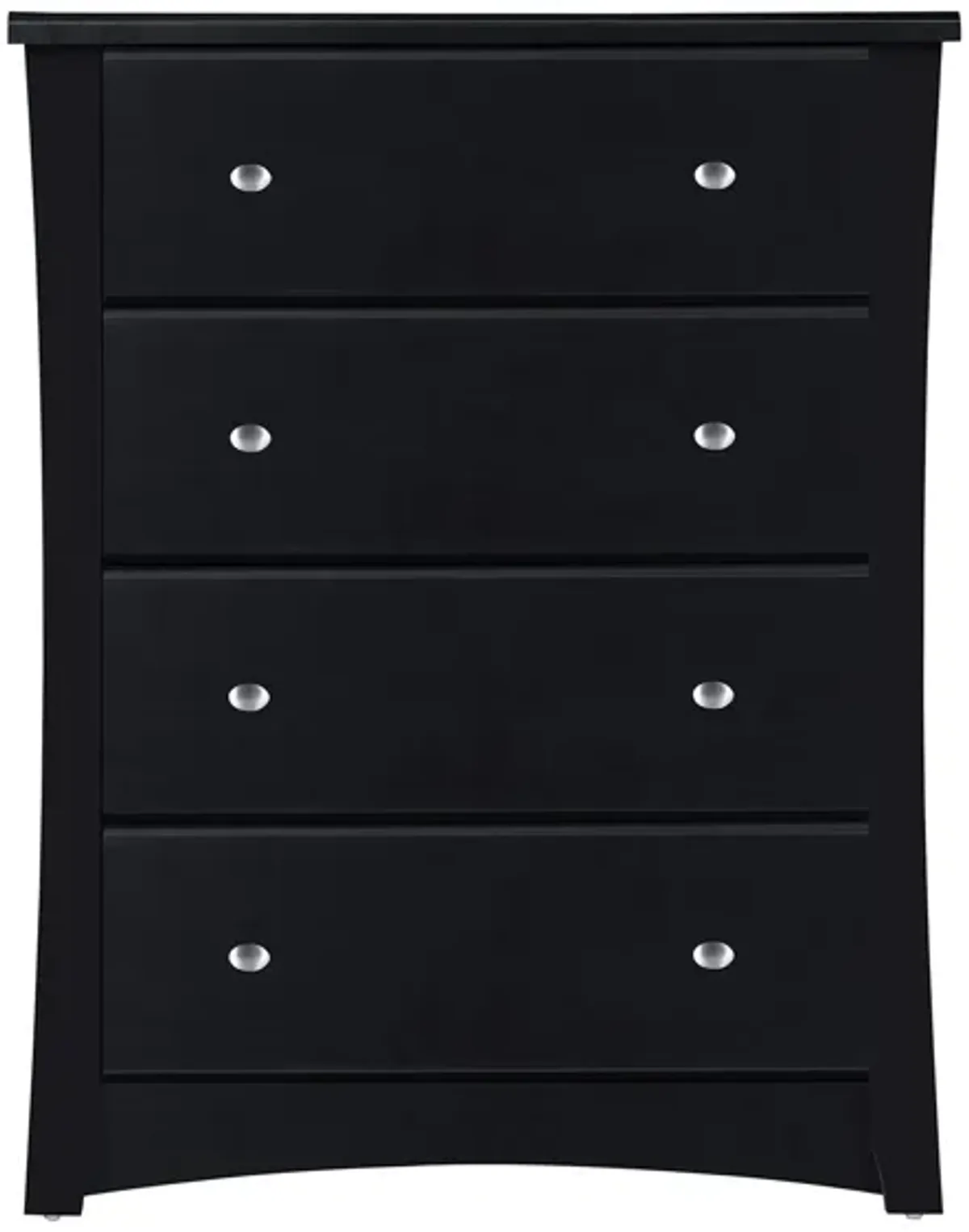 Crest 4 Drawer Chest in Black by Bellanest