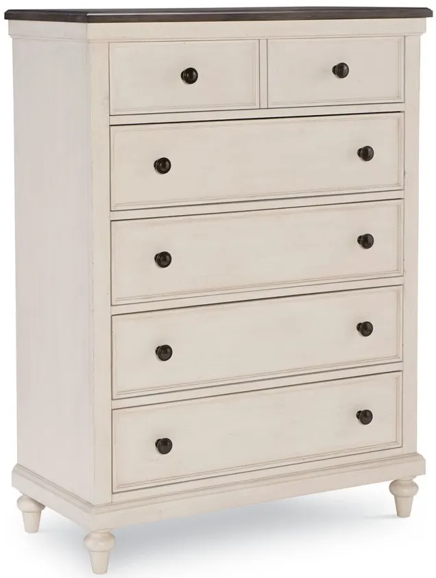 Brookhaven Youth Bedroom Chest in Vintage Linen/Rustic Dark Elm by Legacy Classic Furniture