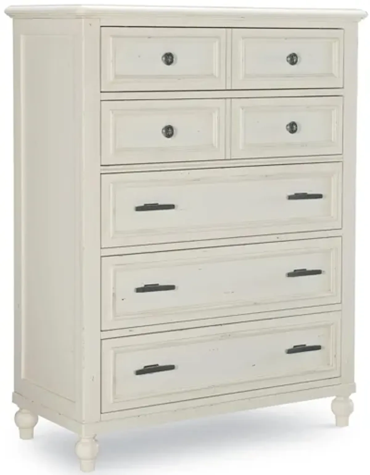 Lake House St Drawer Chest in Pebble White by Legacy Classic Furniture