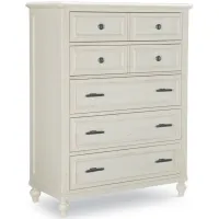 Lake House St Drawer Chest in Pebble White by Legacy Classic Furniture