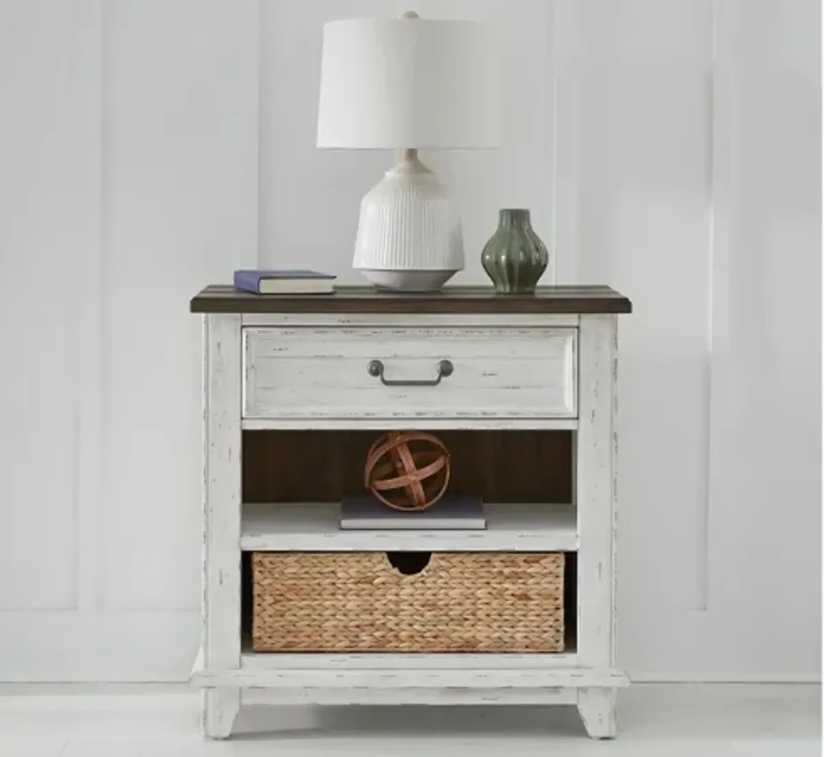 River Place Bedside Chest w/ Charging Station