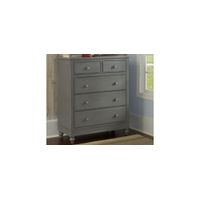 Lake House 5 Drawer Chest in Stone by Hillsdale Furniture