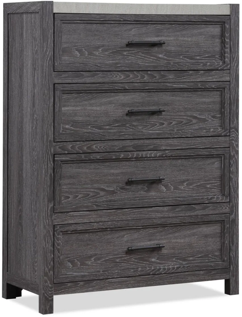 Madsen Chest in Dark Gray / MILKY color by Crown Mark