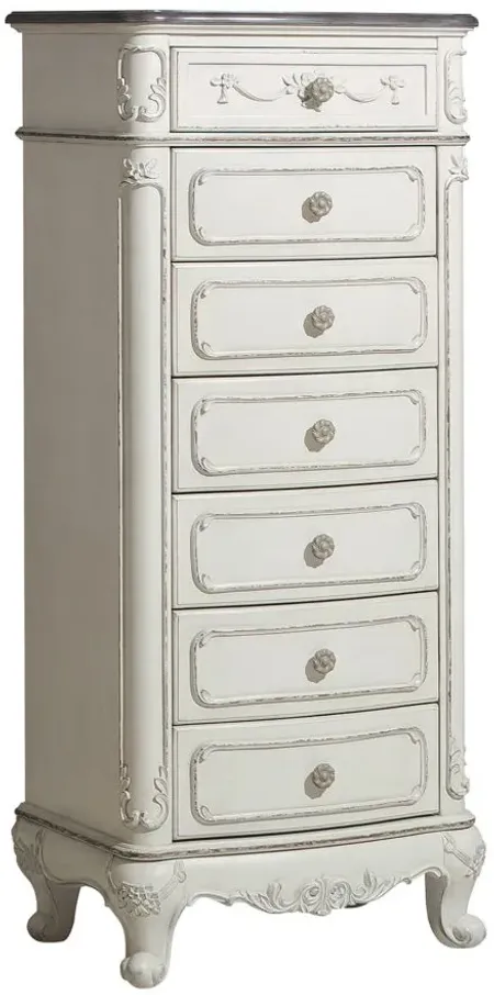 Averny 7-Drawer Bedroom Chest in 2-tone finish (Antique white & gray) by Homelegance