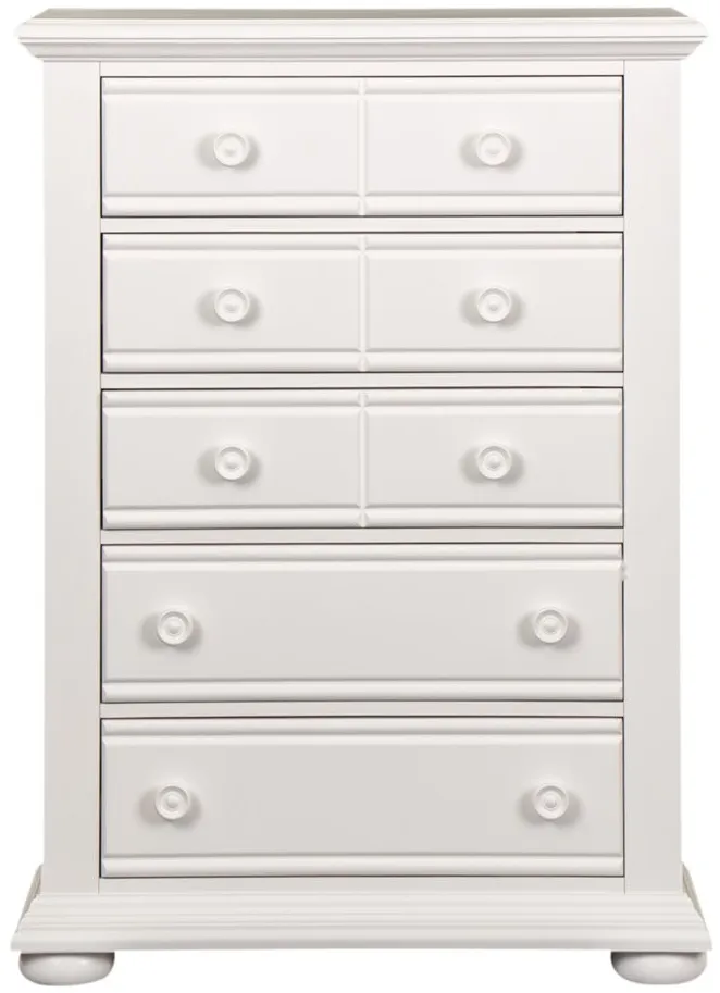 Summer House 5 Drawer Chest in Oyster White Finish by Liberty Furniture