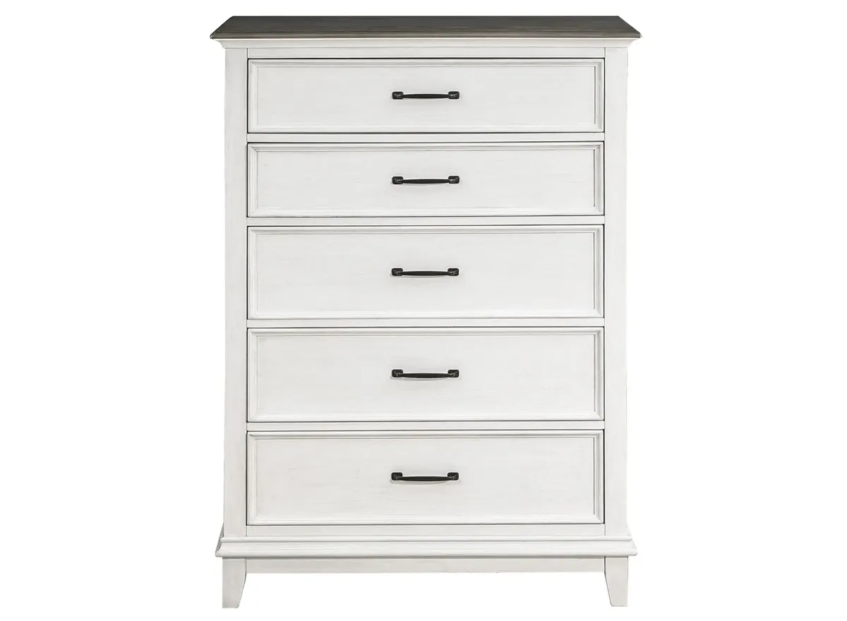 Niles Chest in 2-Tone (Antique White and Dark Brown) by Homelegance