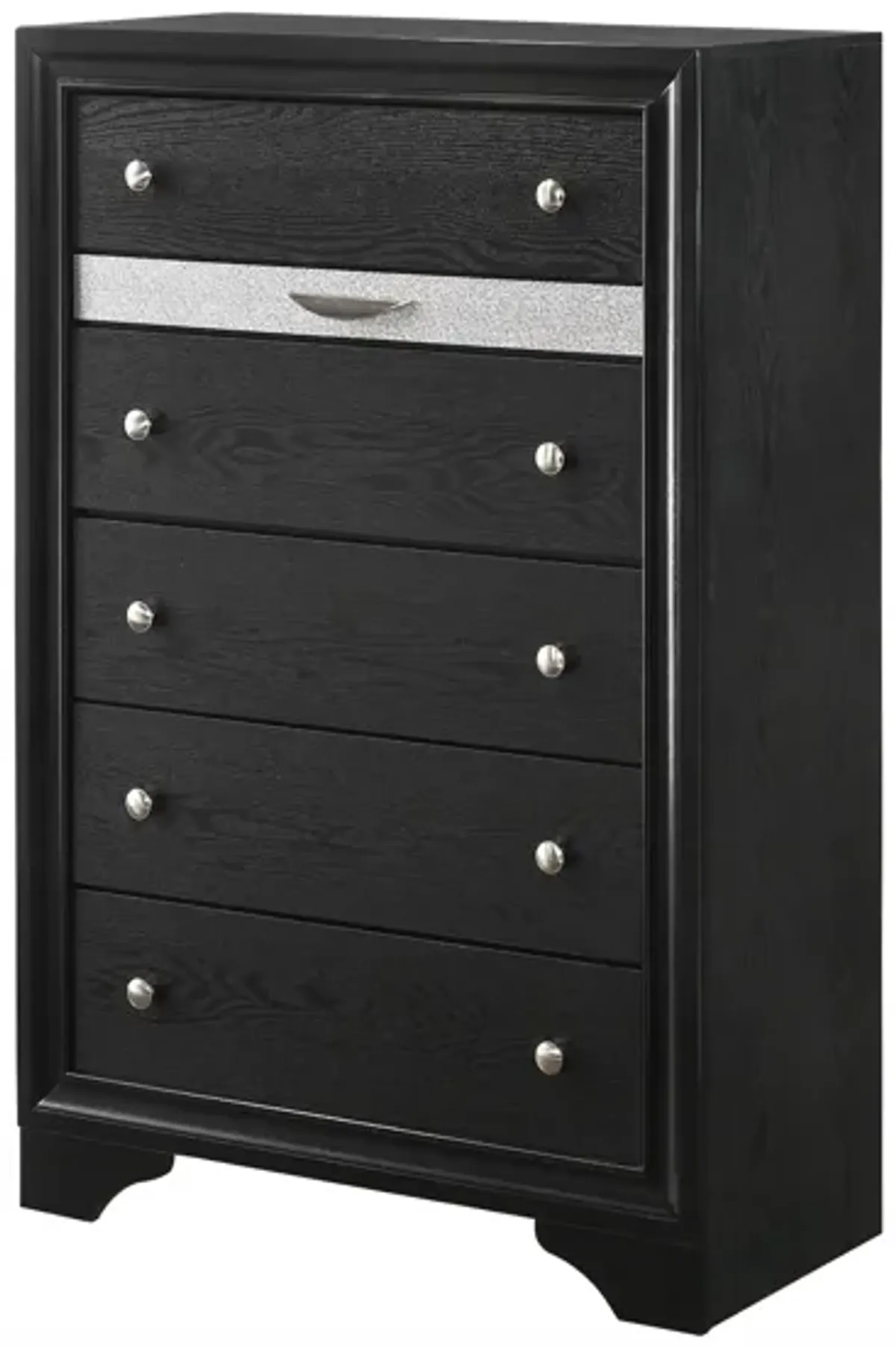 Regata Bedroom Chest in Black/Silver by Crown Mark