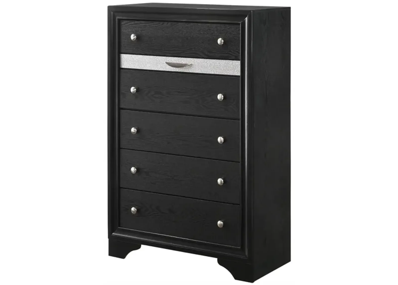 Regata Bedroom Chest in Black/Silver by Crown Mark