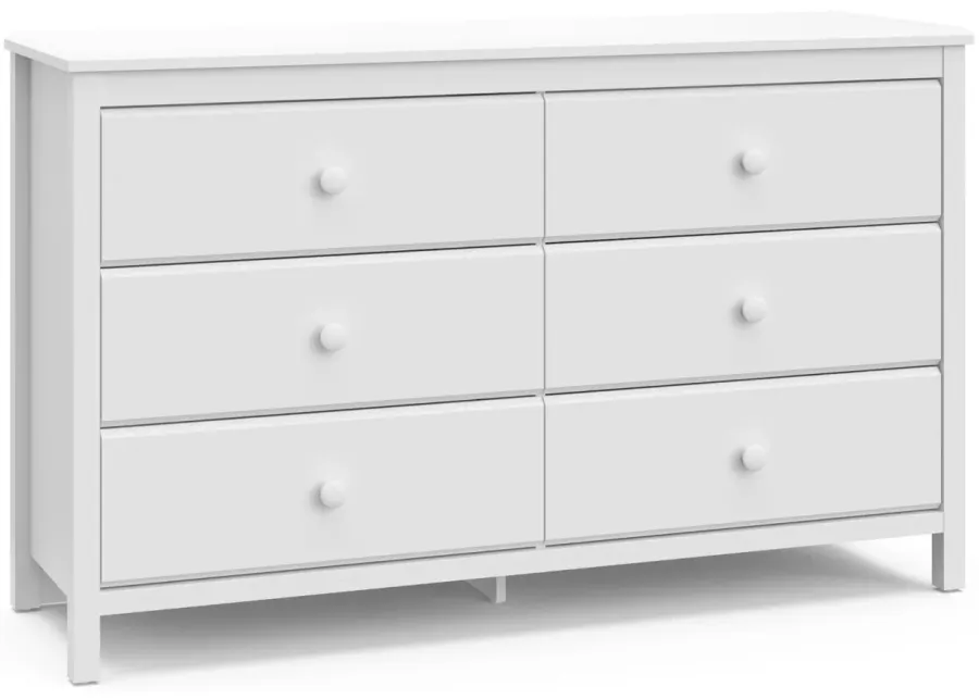 Alpine 6-Drawer Dresser in White by Bellanest