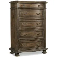 Rhapsody Five Drawer Chest in Brown by Hooker Furniture