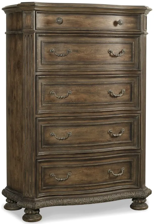 Rhapsody Five Drawer Chest in Brown by Hooker Furniture