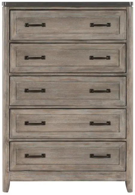 Beddington Chest in 2-Tone Finish (Gray and Oak) by Homelegance