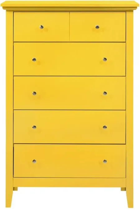 Hammond Bedroom Chest in Yellow by Glory Furniture