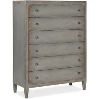 Ciao Bella Six-Drawer Chest in Gray by Hooker Furniture