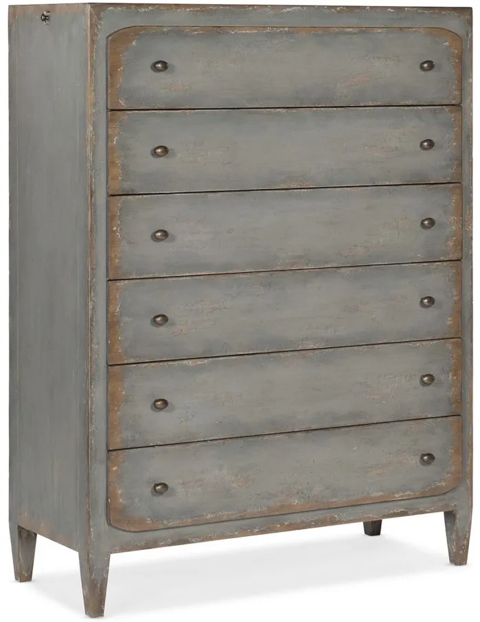 Ciao Bella Six-Drawer Chest in Gray by Hooker Furniture
