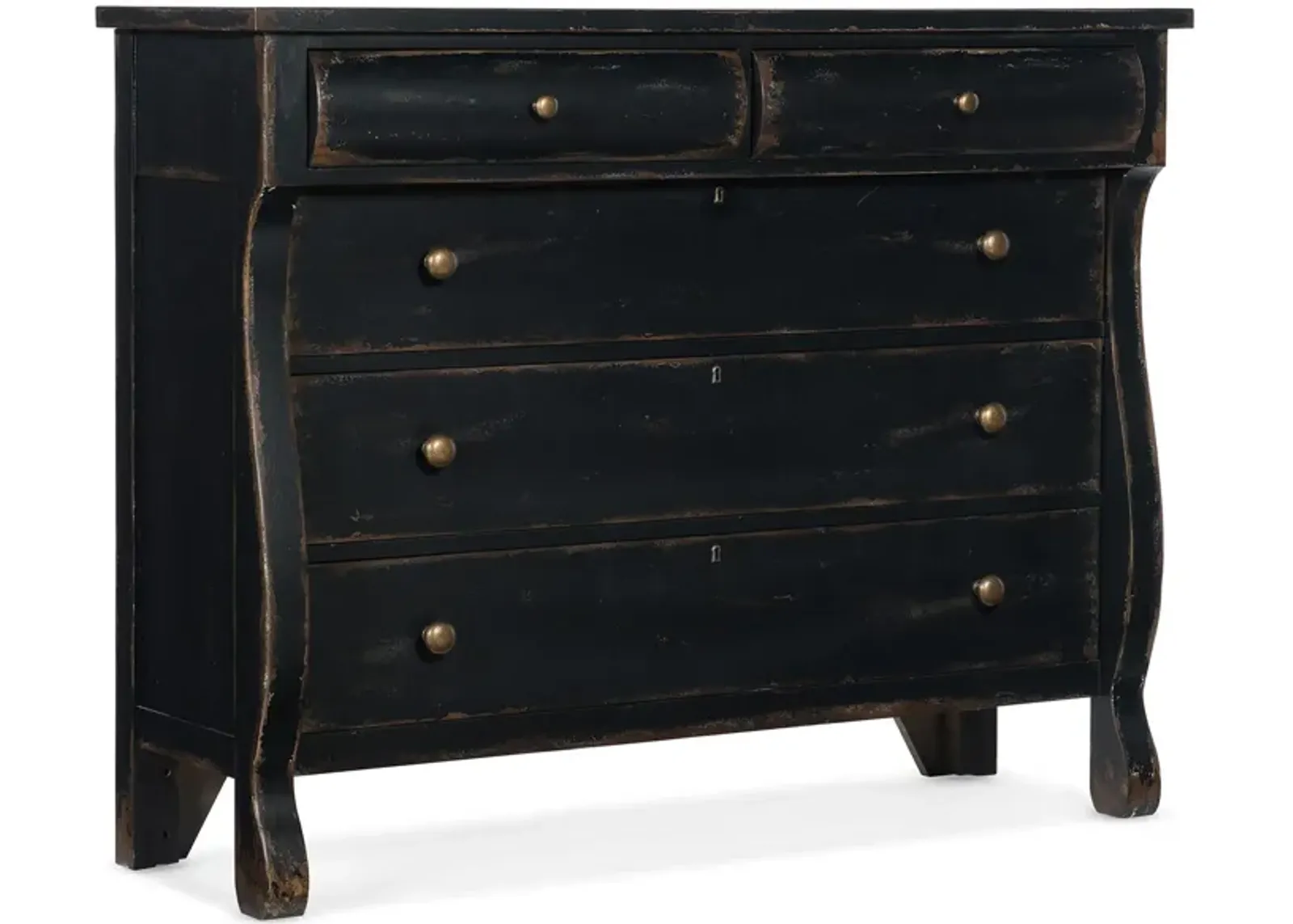 Ciao Bella Five-Drawer Bureau in Black by Hooker Furniture