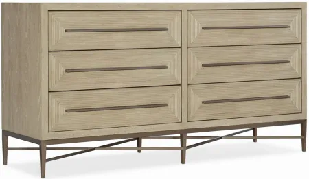 Cascade Six-Drawer Dresser in Beige by Hooker Furniture