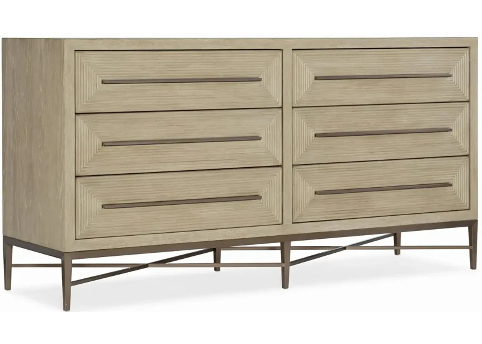 Cascade Six-Drawer Dresser in Beige by Hooker Furniture