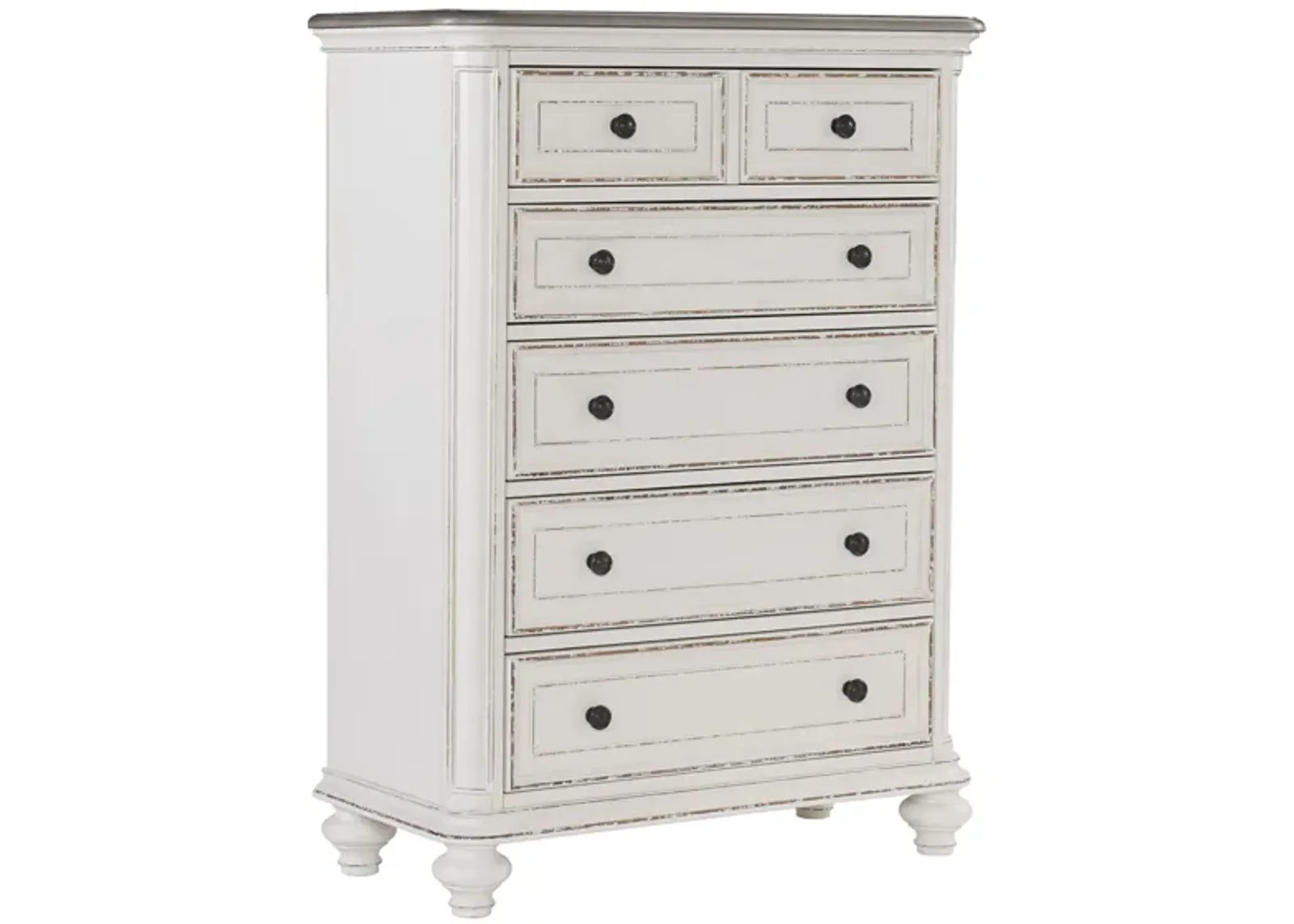 Urbanite Bedroom Chest in Antique White & Gray/Brown by Homelegance