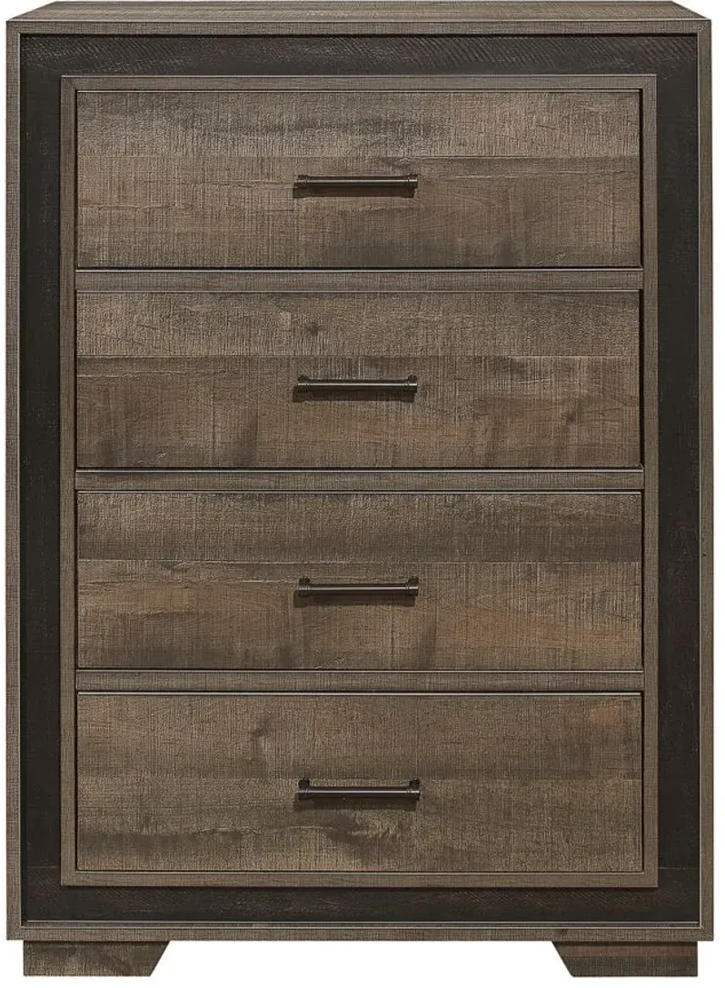 Kerren Chest in Rustic Mahogany and Dark Ebony by Homelegance