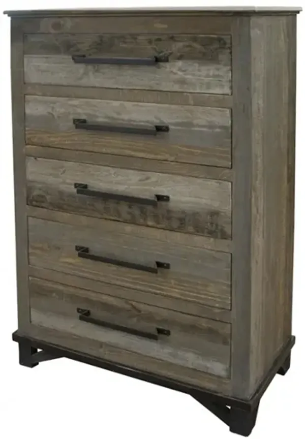 Loft Brown 5 Drawer Chest