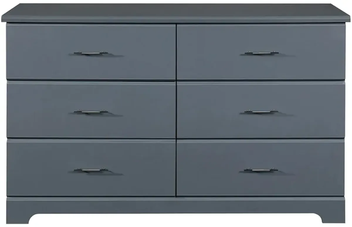 Brooks 6 Drawer Dresser in Gray by Bellanest