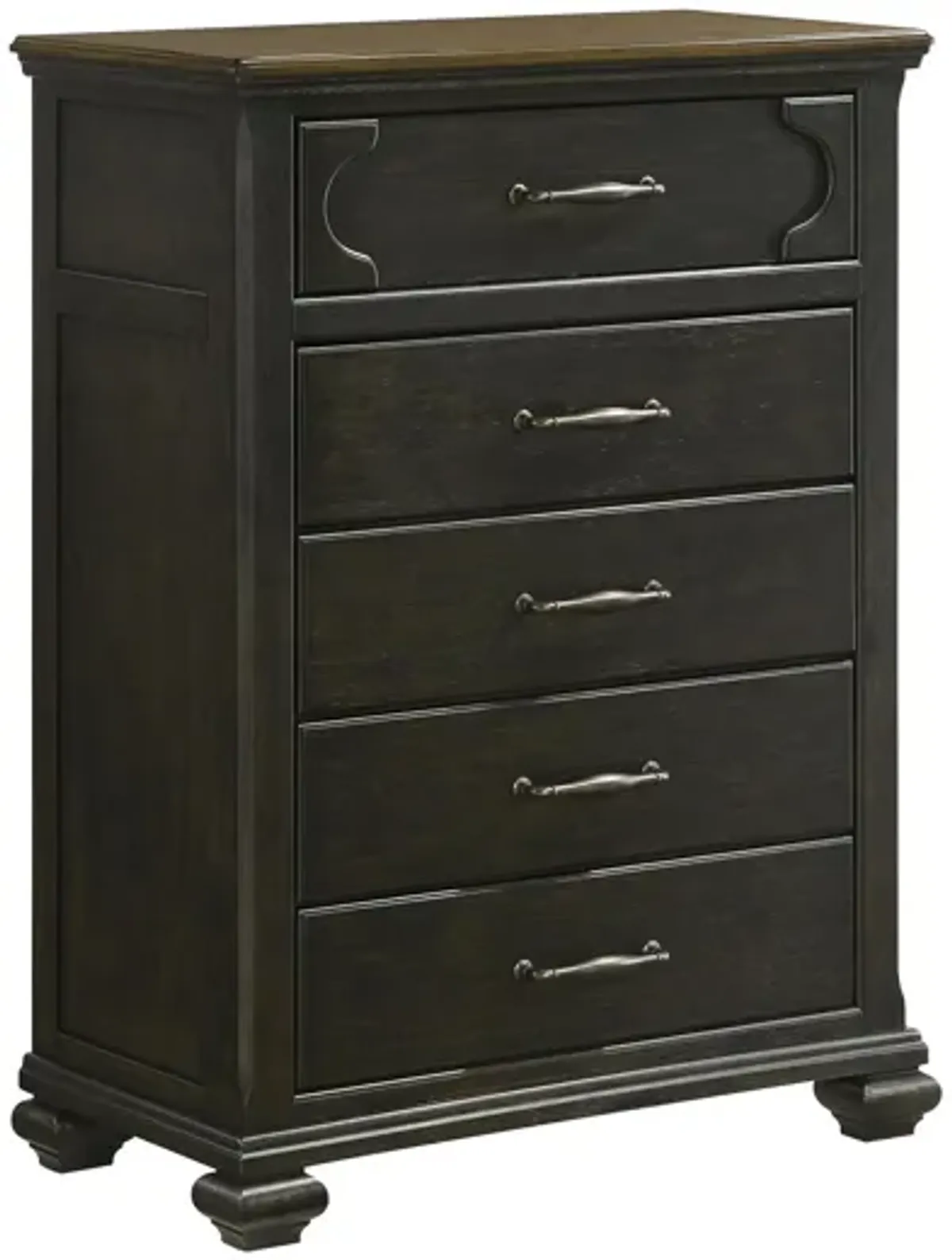 Hamilton Chest in Nutmeg/Charcoal Black by Crown Mark