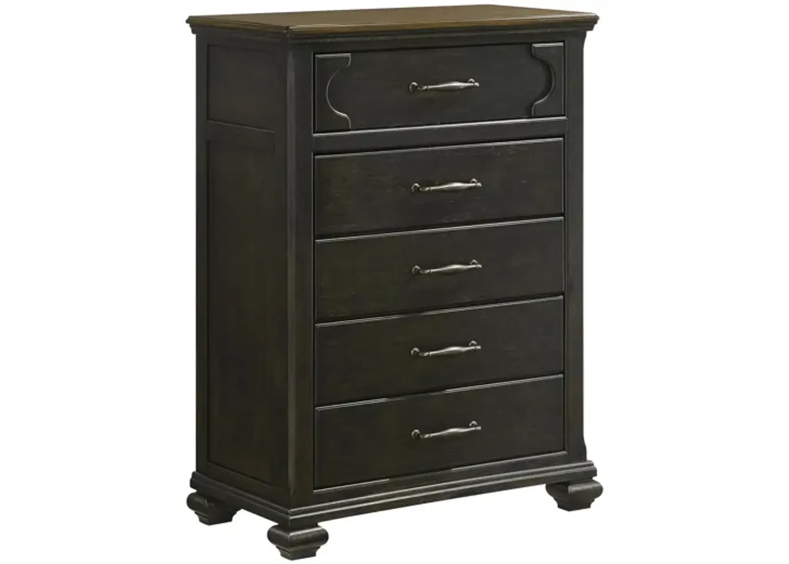 Hamilton Chest in Nutmeg/Charcoal Black by Crown Mark