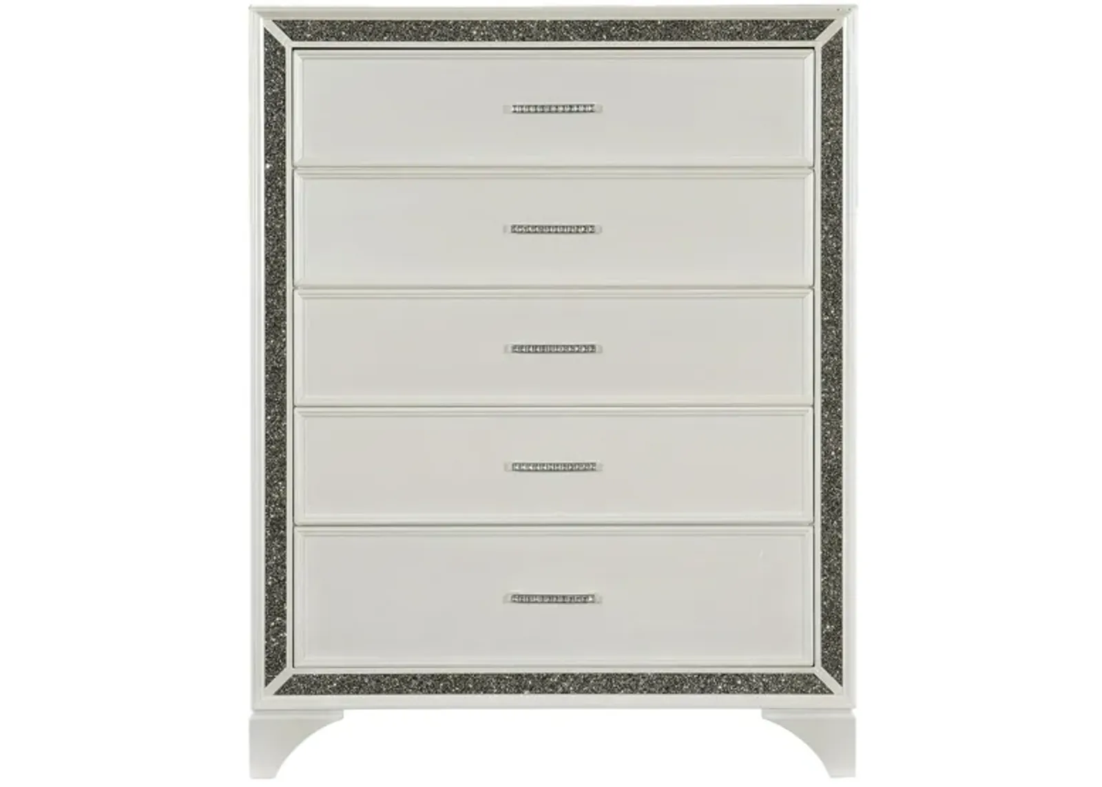 Mossbrook Chest in Pearl White Metallic by Homelegance